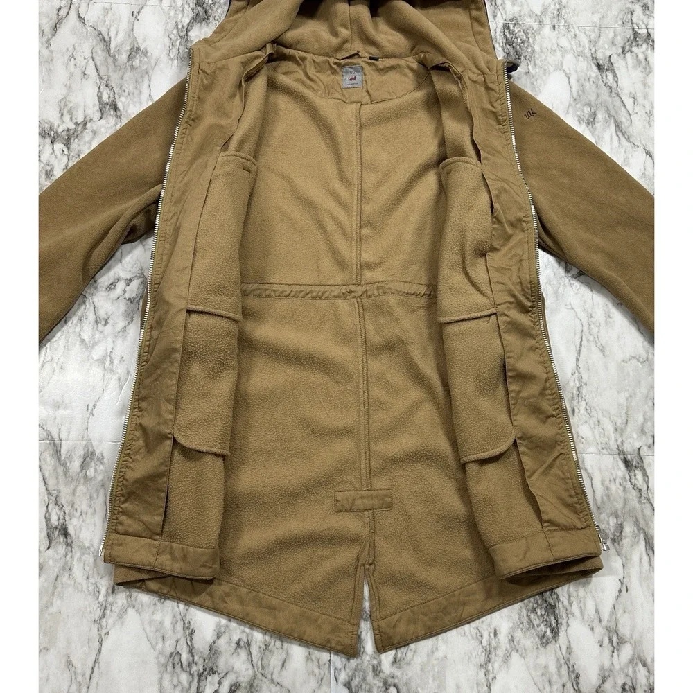 Uniqlo Undercover Full Zip Pocket Hoodie Sz XL (12) Boys Khaki (See Measurements